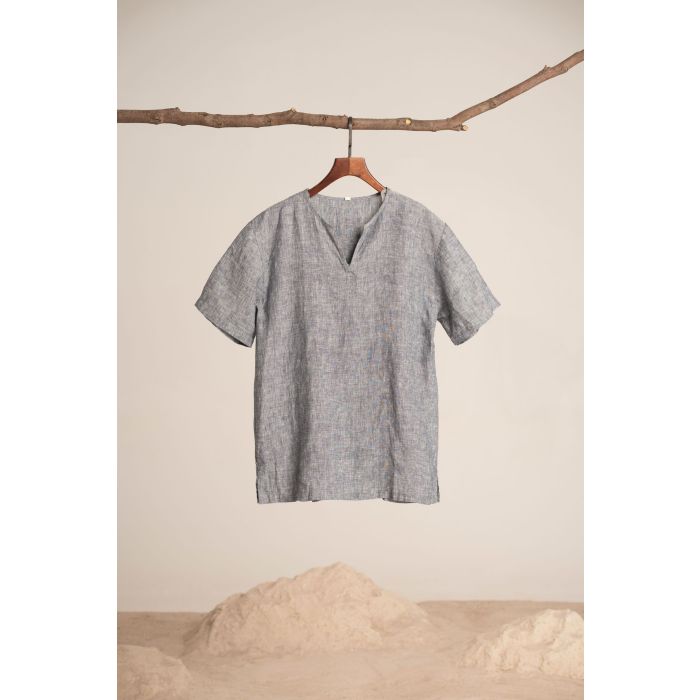 T-Shirt einfarbig Grau